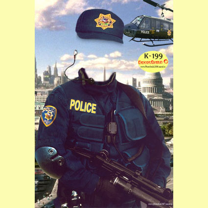 шаблон для фотошоп полицейский police